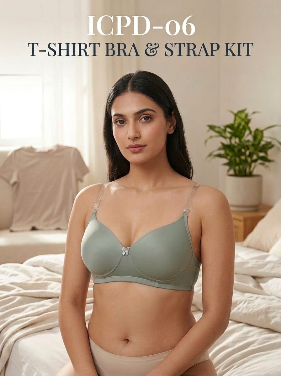 Half Coverage Padded T-Shirt Bra - B Cup