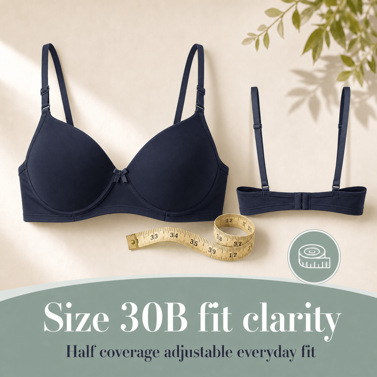 Half Coverage Padded T-Shirt Bra - B Cup