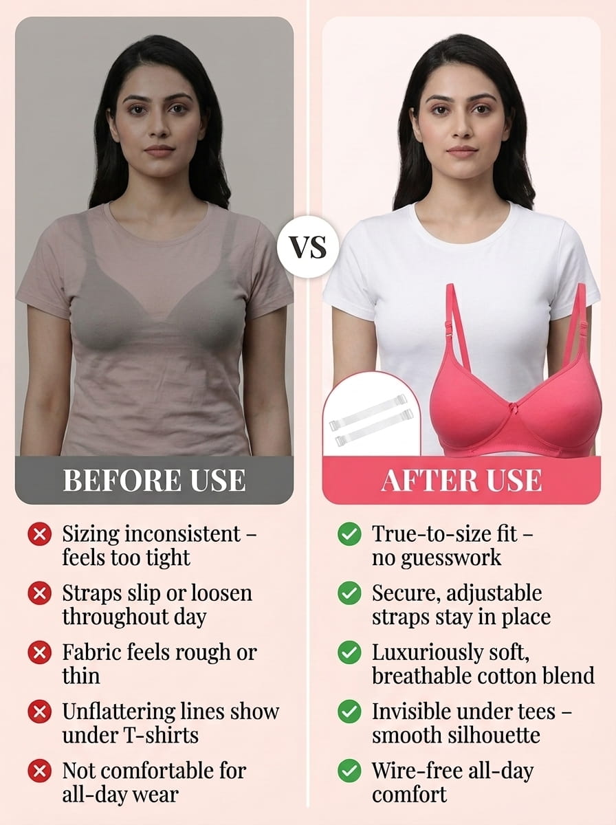 Everyday Padded T-Shirt Bra - B Cup, 4 Colours