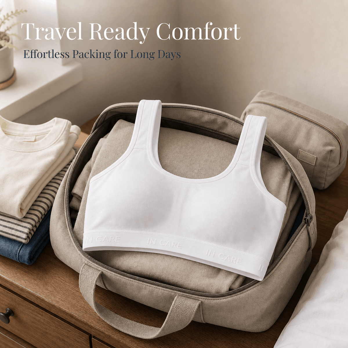 Non-Padded Sports Bra - Full Coverage, Secure Fit