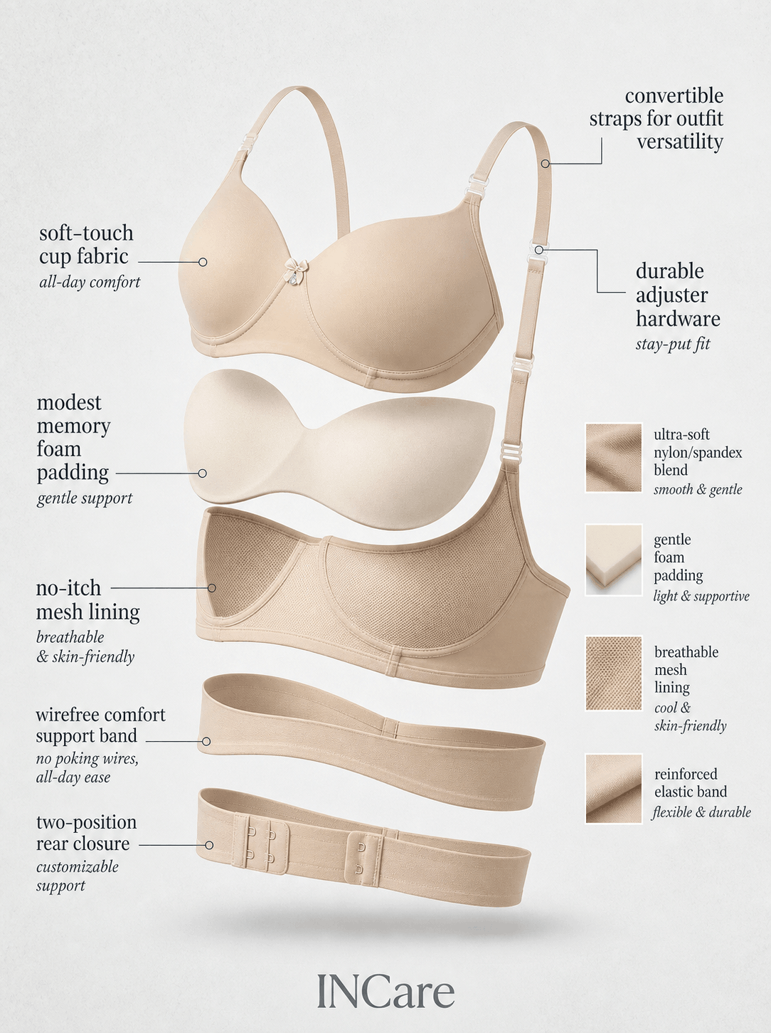 Half Coverage Padded T-Shirt Bra - B Cup