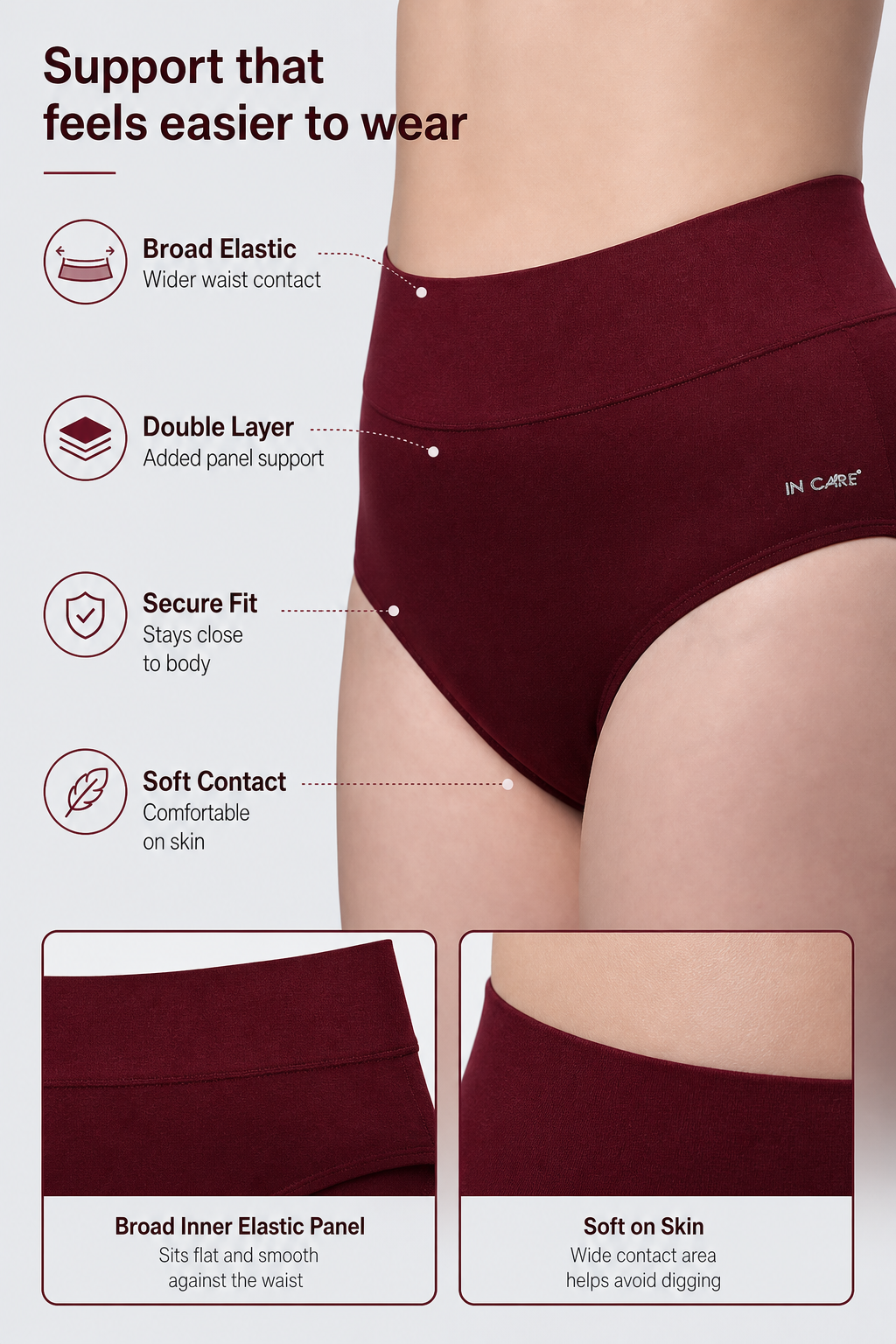 High Waist Belly Control Shaper Panty with Broad Elastic Belt