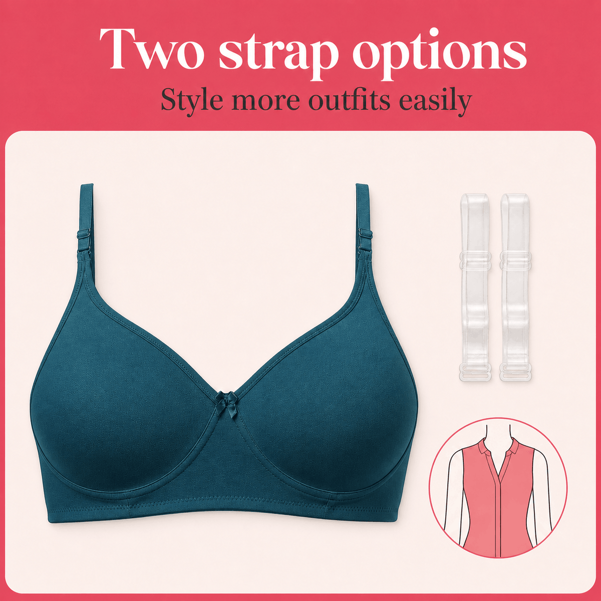Everyday Padded T-Shirt Bra - B Cup, 4 Colours