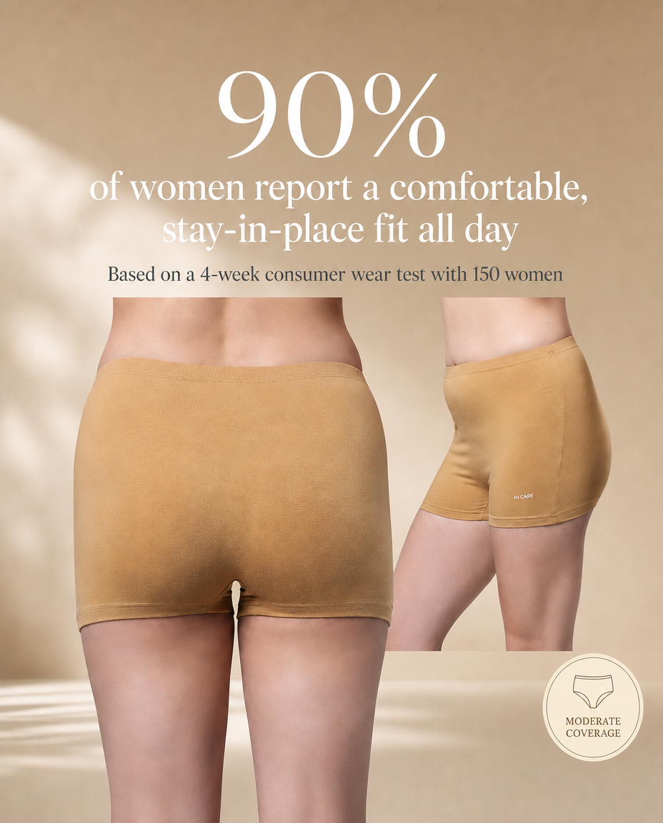 In Care Cotton High Rise Boyshorts | Inner Elastic | Full Coverage