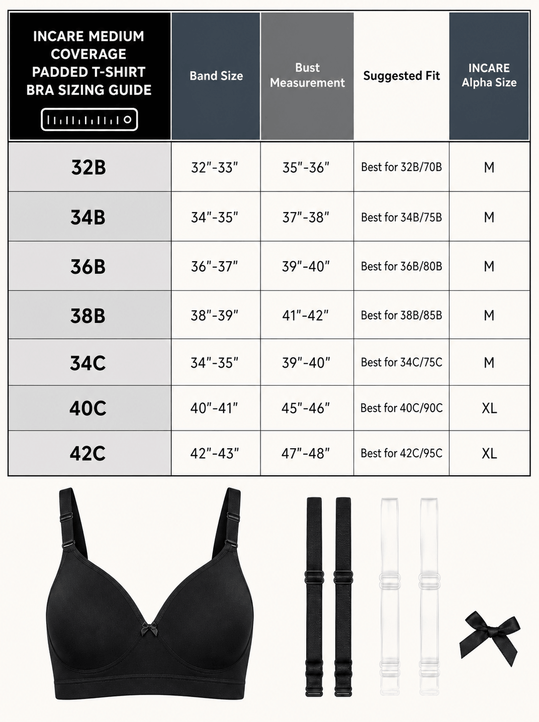 Medium Coverage Padded T-Shirt Bra - B Cup, 6 Colours