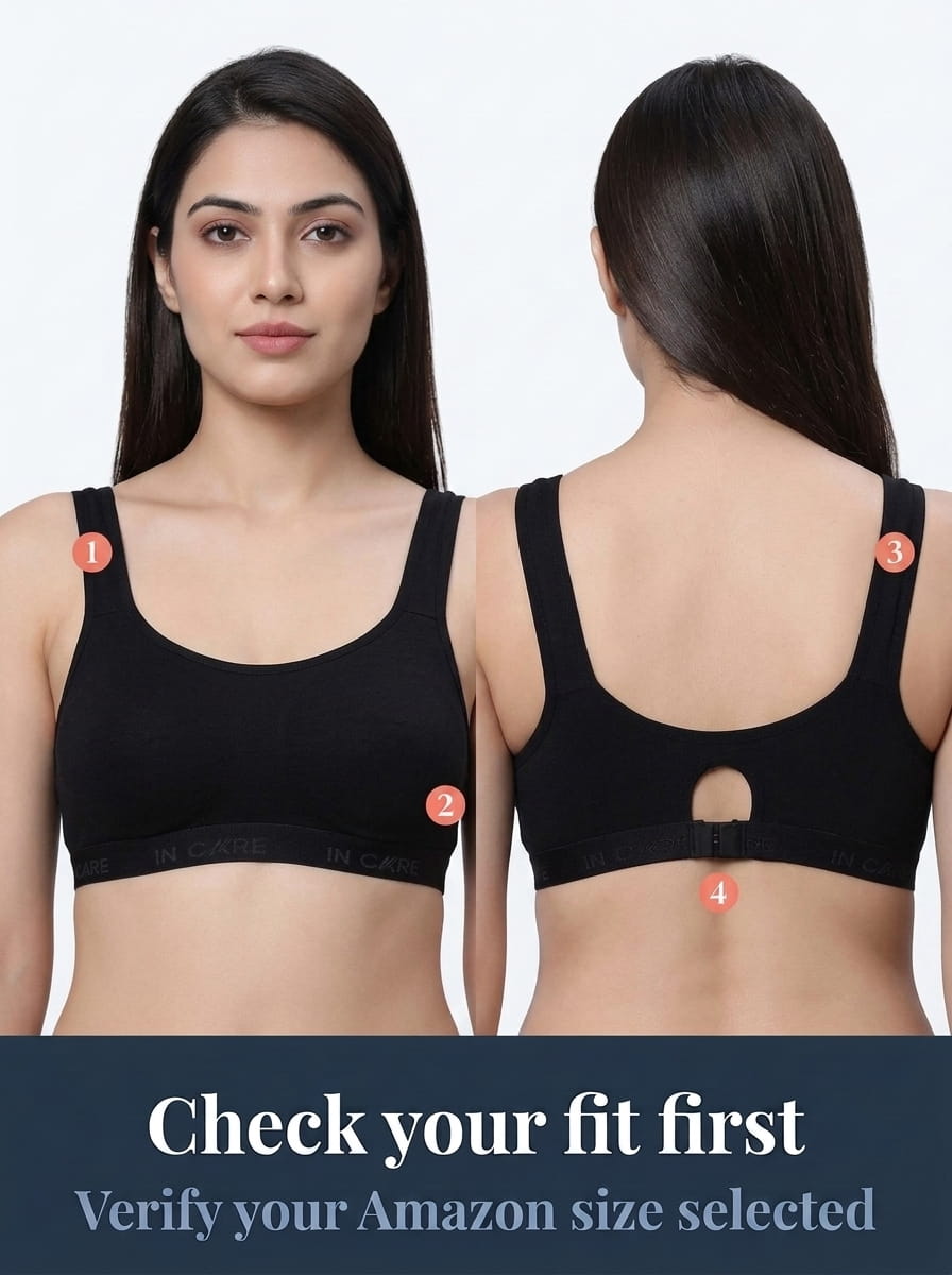 Non-Padded Sports Bra - Full Coverage, Secure Fit