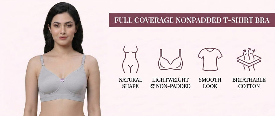 Seamless Full Coverage Non-Padded Bra - AlplVictoria, C Cup specification image