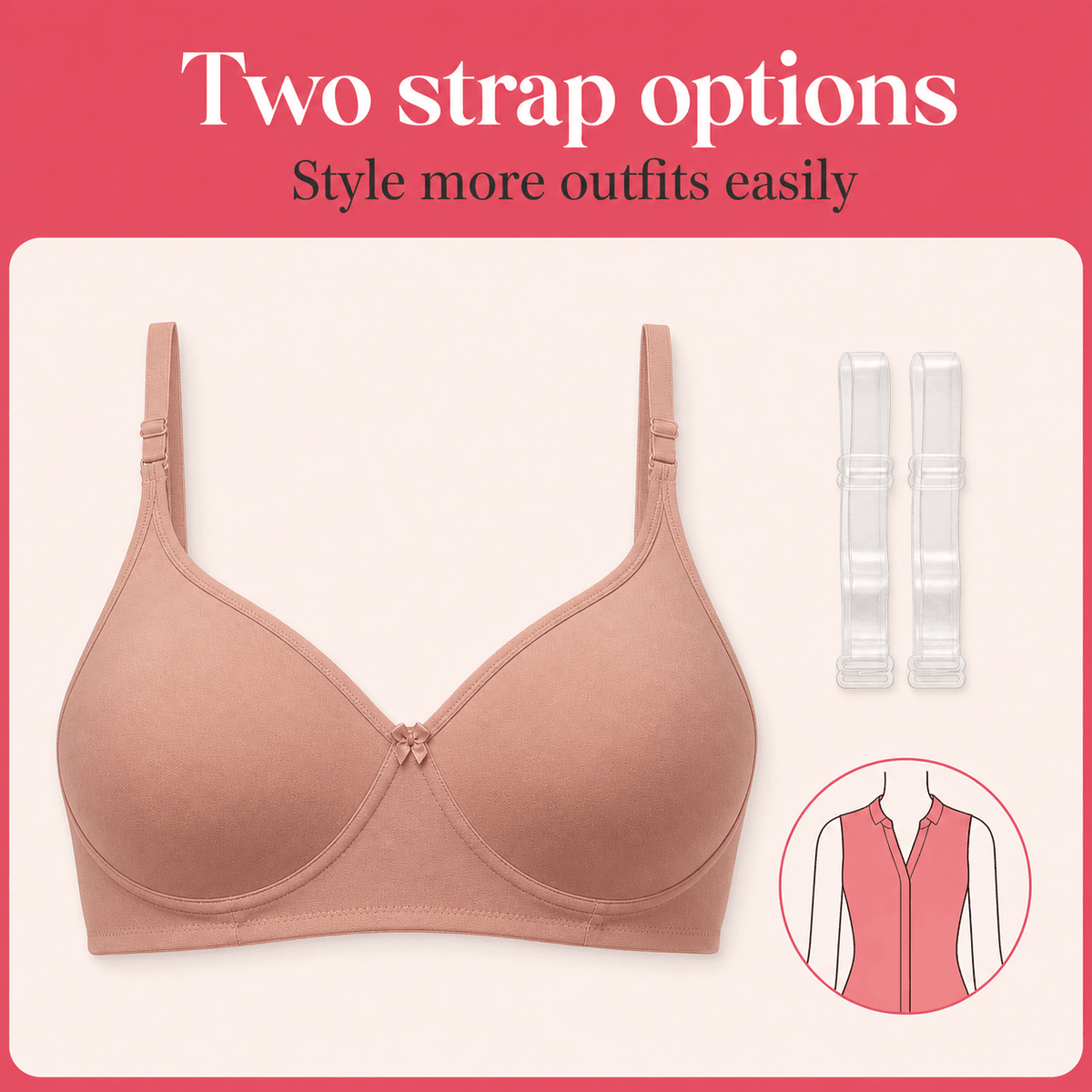Everyday Padded T-Shirt Bra - B Cup, 4 Colours