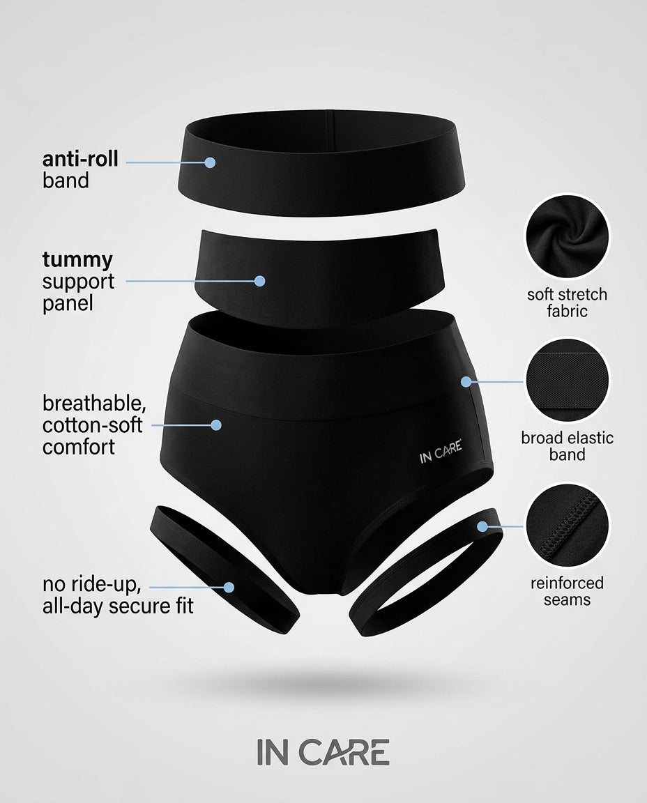 High Waist Belly Control Shaper Panty with Broad Elastic Belt