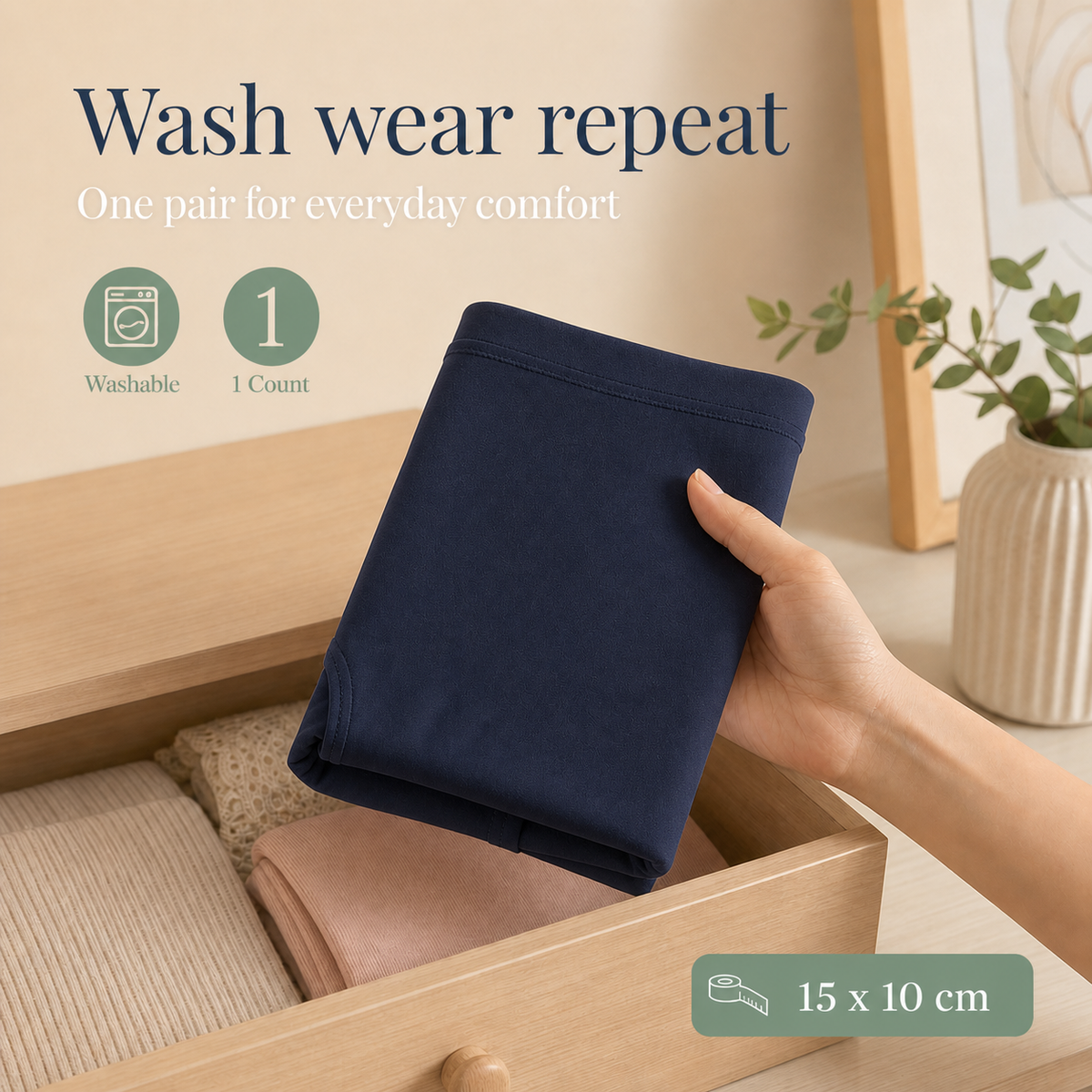 Cotton High Rise Boyshorts with Soft Elastic Waistband | Full Coverage