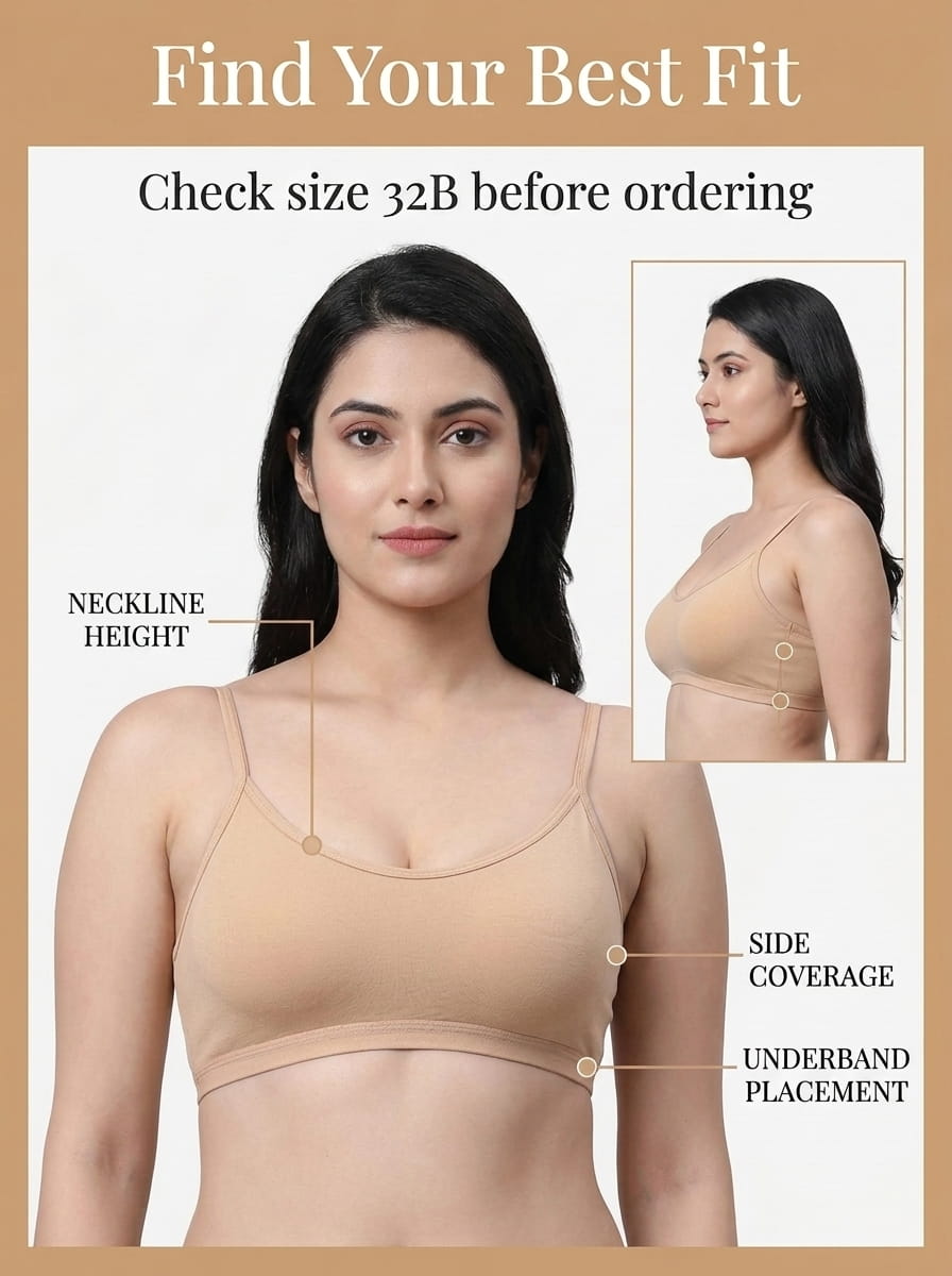 Slip-On Sports Bra - Non-Padded, Full Coverage