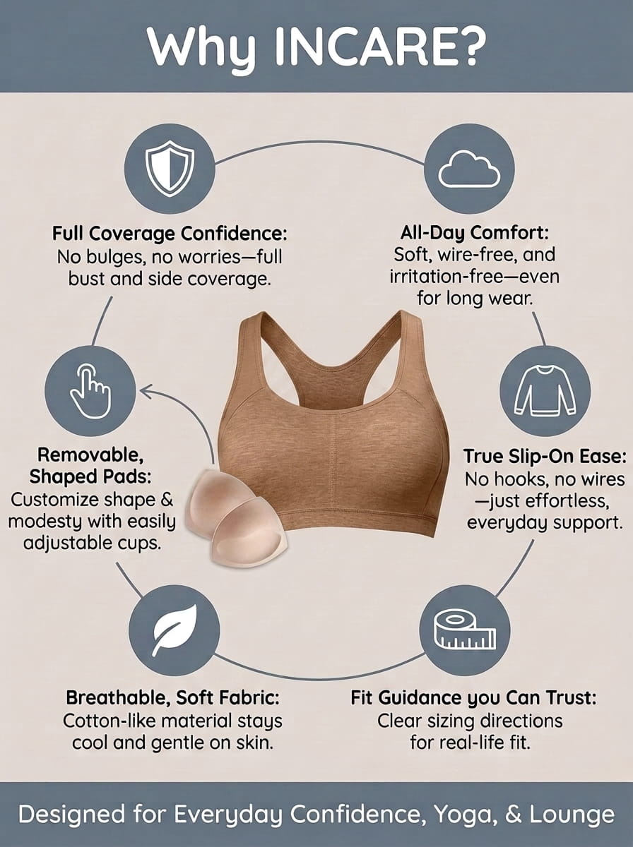 Padded Sports Bra with Removable Cups & Adjustable Straps