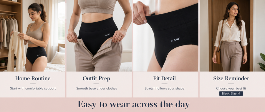 High Waist Belly Control Shaper Panty with Broad Elastic Belt specification image