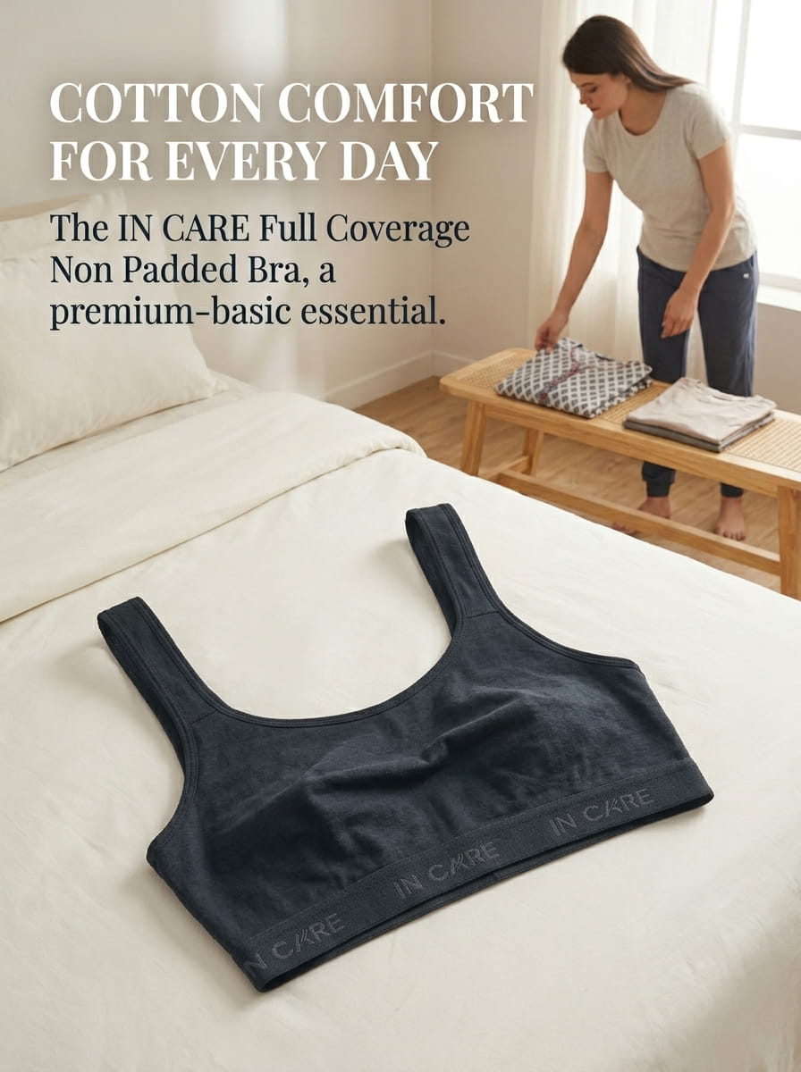 Non-Padded Sports Bra - Full Coverage, Secure Fit