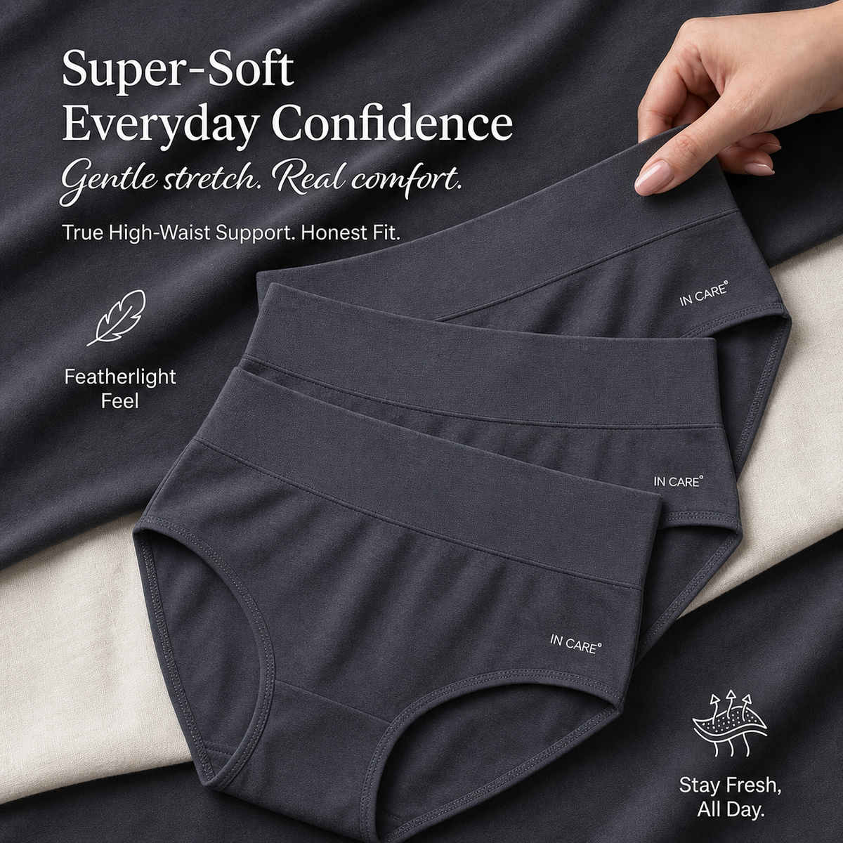 High Waist Belly Control Shaper Panty with Broad Elastic Belt