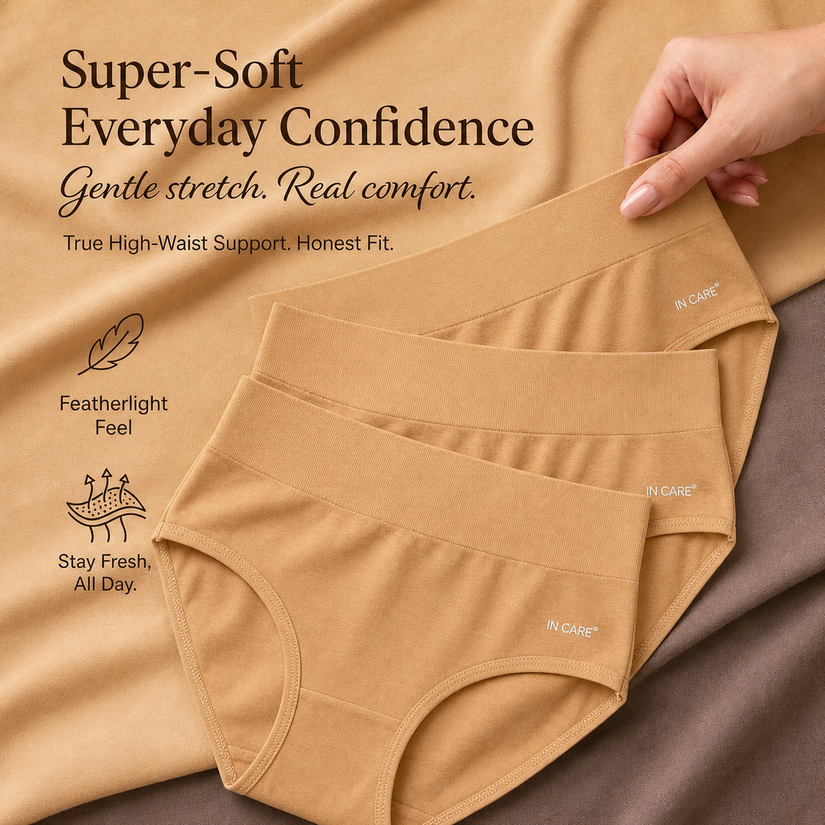 High Waist Belly Control Shaper Panty with Broad Elastic Belt
