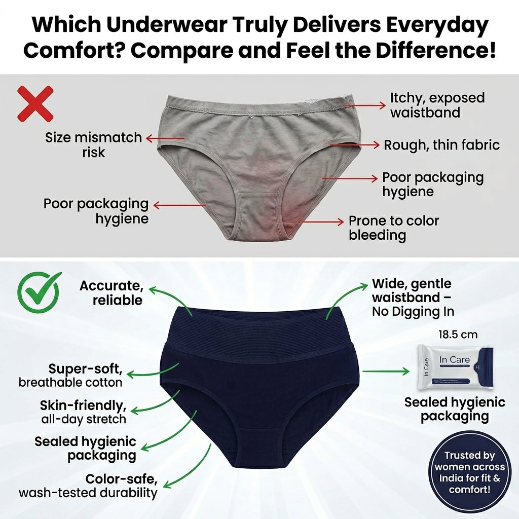 Belly Control Panties for Women | Broad Elastic Waistband | Pack of 3