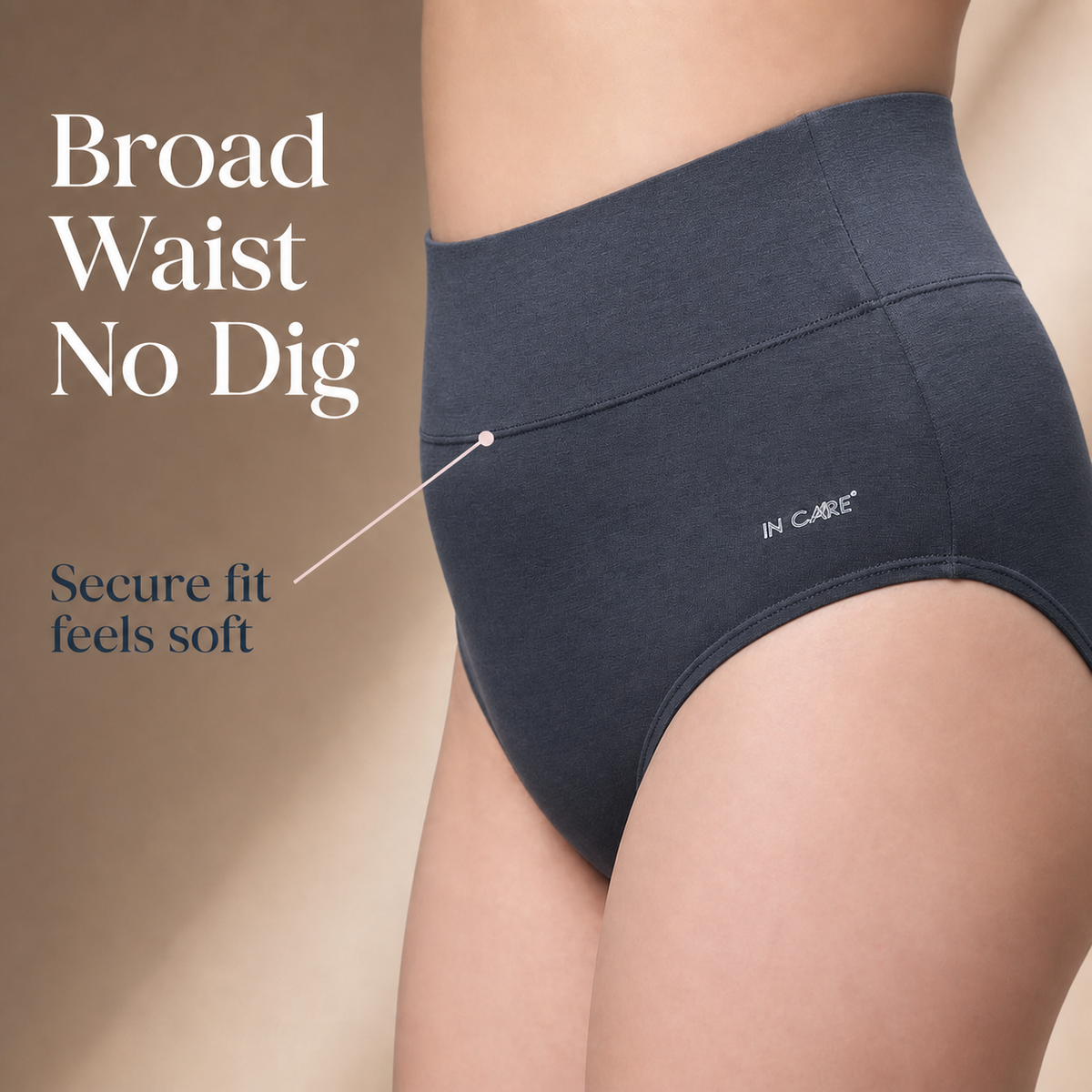High Waist Belly Control Shaper Panty with Broad Elastic Belt