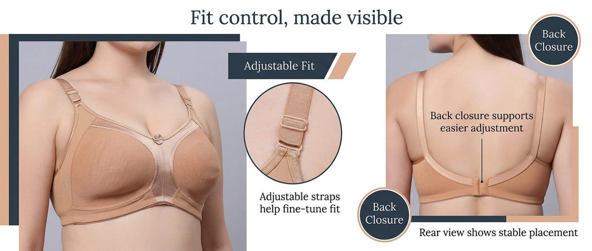Adjustable Fit with Back Closure