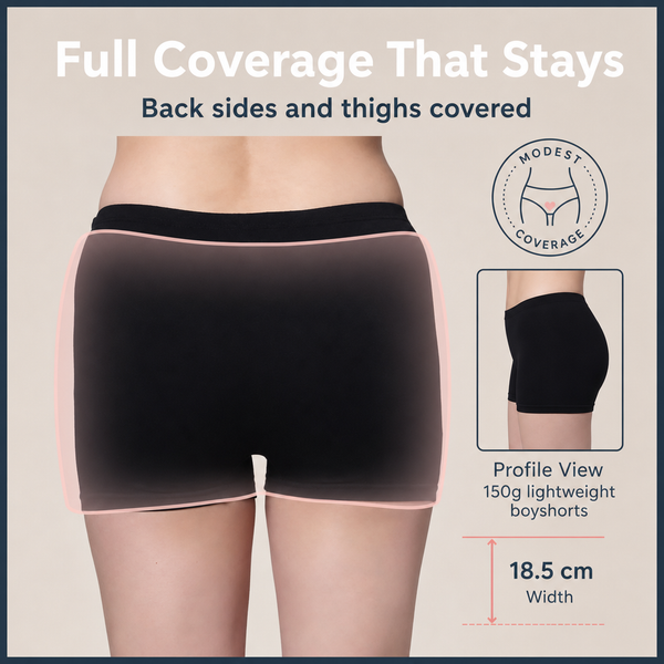 In Care Cotton High Rise Boyshorts | Inner Elastic | Full Coverage