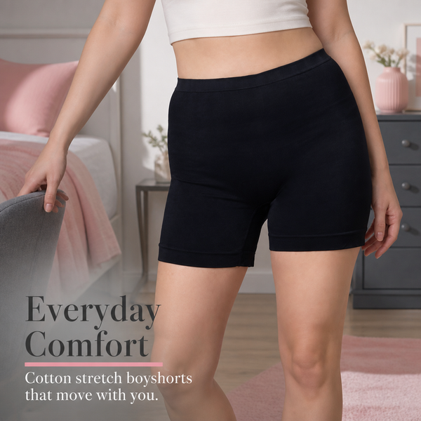 Stretchable High Rise Boyshorts | Free Size Micro Fabric Panty Boyshort