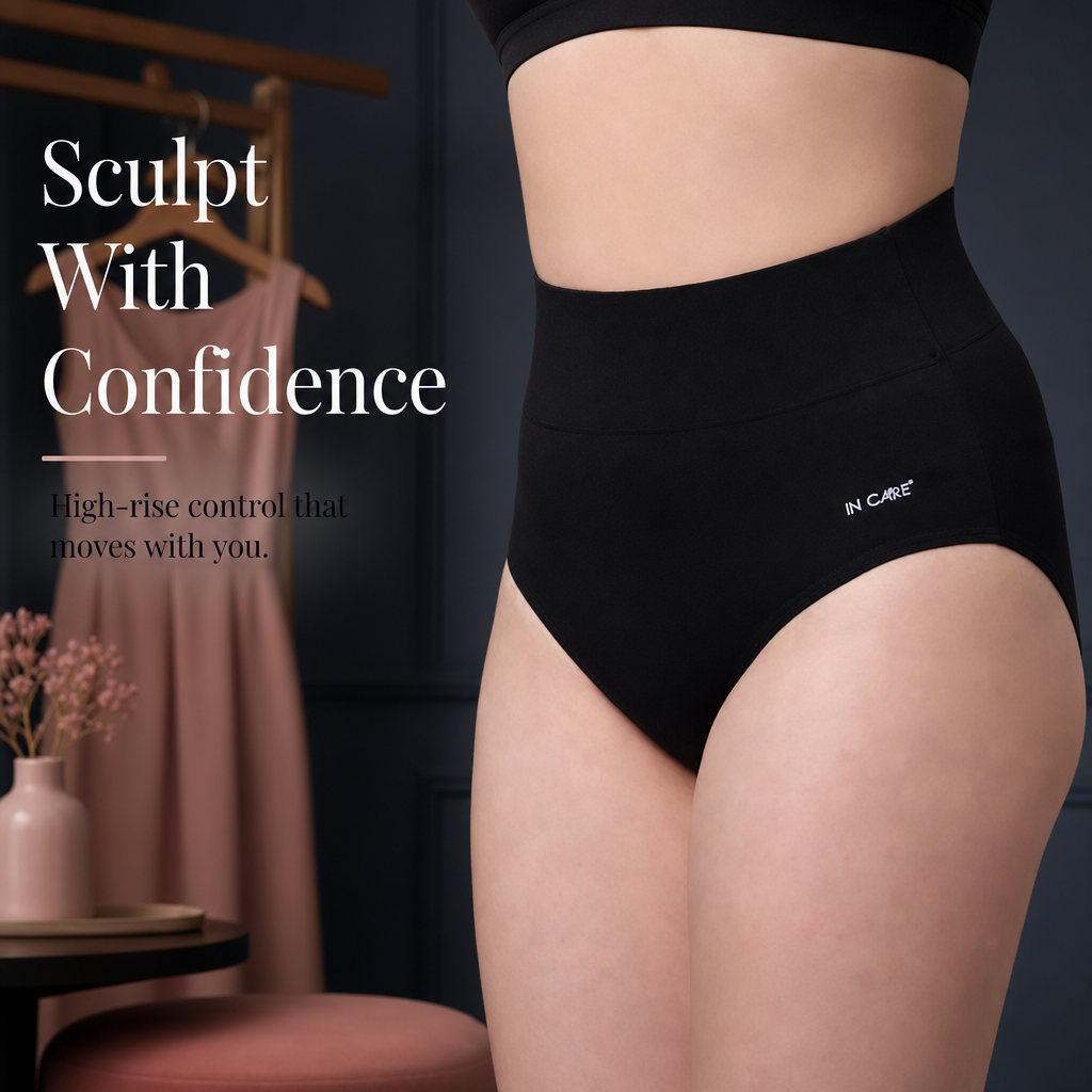High Waist Belly Control Shaper Panty with Broad Elastic Belt