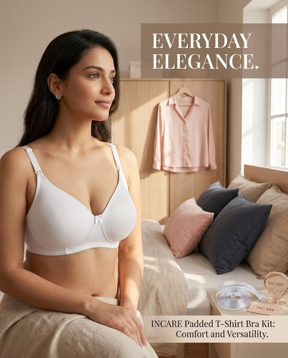Seamless Padded T-Shirt Bra - C Cup in Skin, Black & White