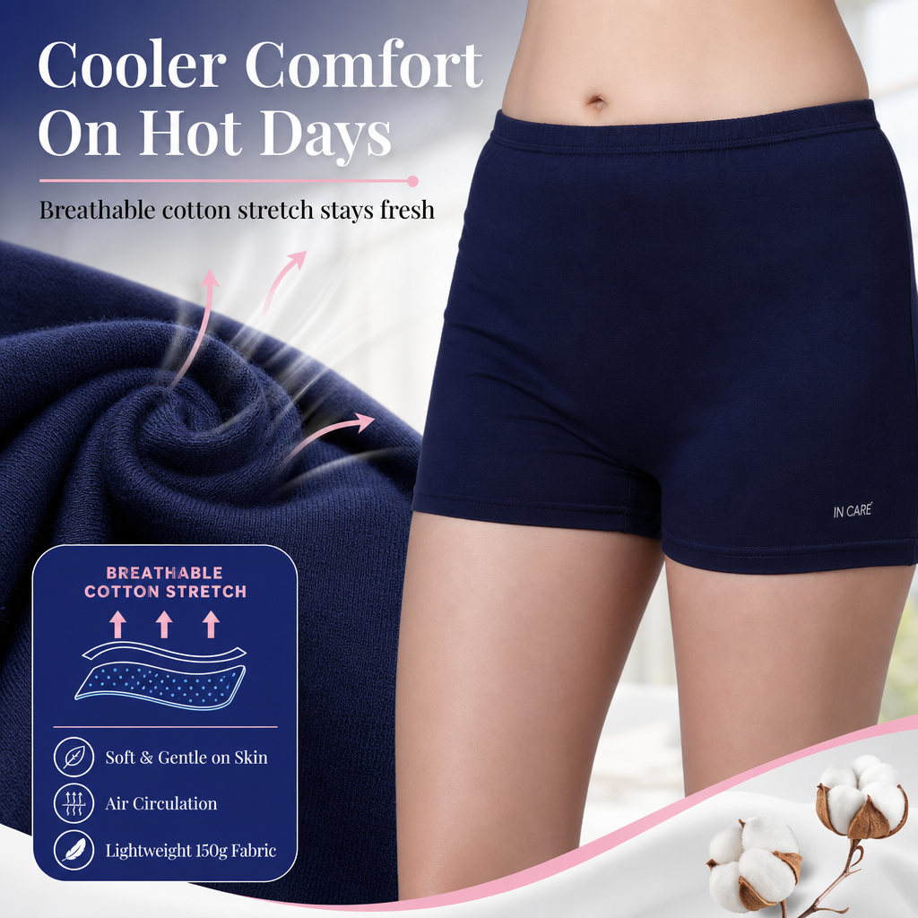 In Care Cotton High Rise Boyshorts | Inner Elastic | Full Coverage