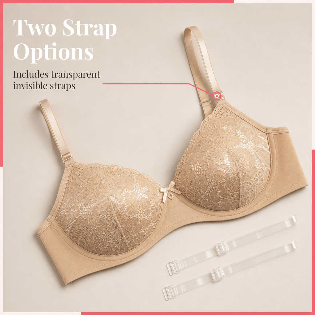 Medium Coverage Padded Lace Bra - B Cup