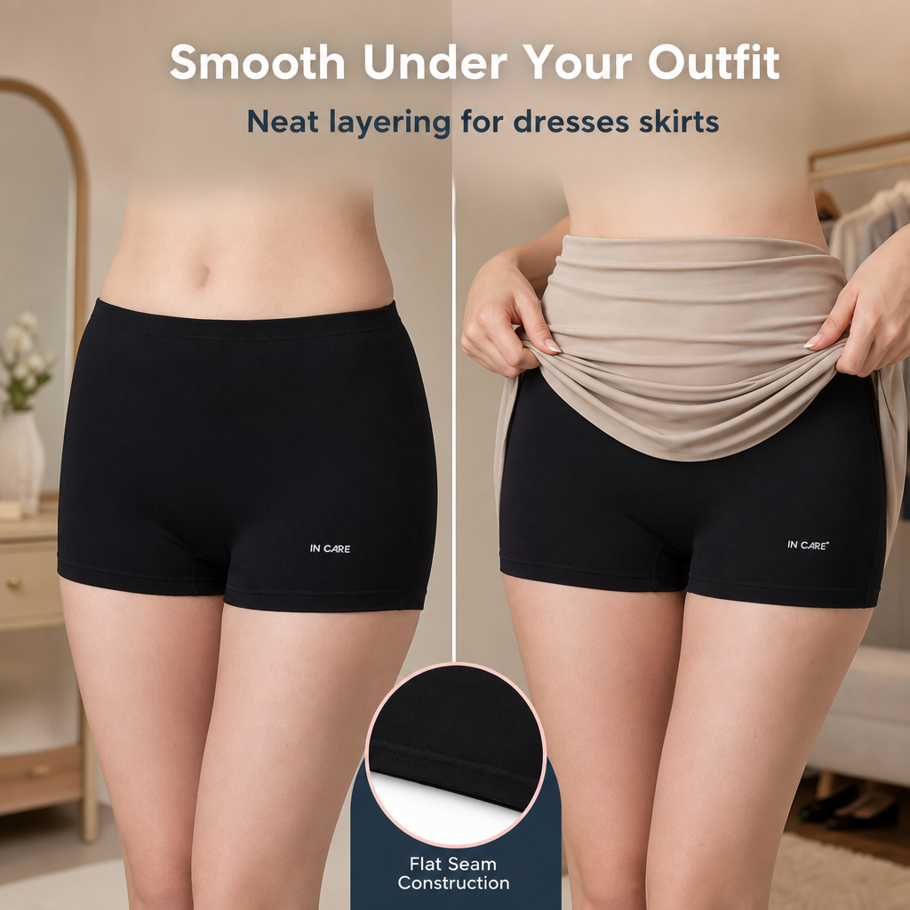 In Care Cotton High Rise Boyshorts | Inner Elastic | Full Coverage