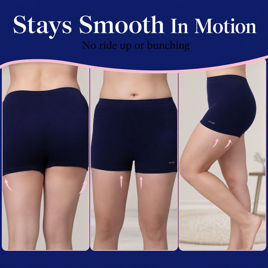 In Care Cotton High Rise Boyshorts | Inner Elastic | Full Coverage