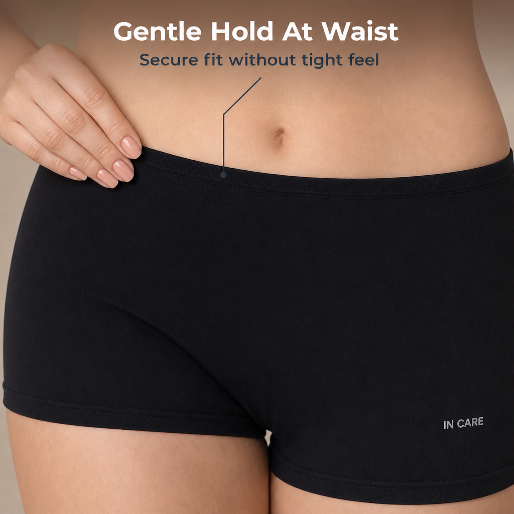 In Care Cotton High Rise Boyshorts | Inner Elastic | Full Coverage