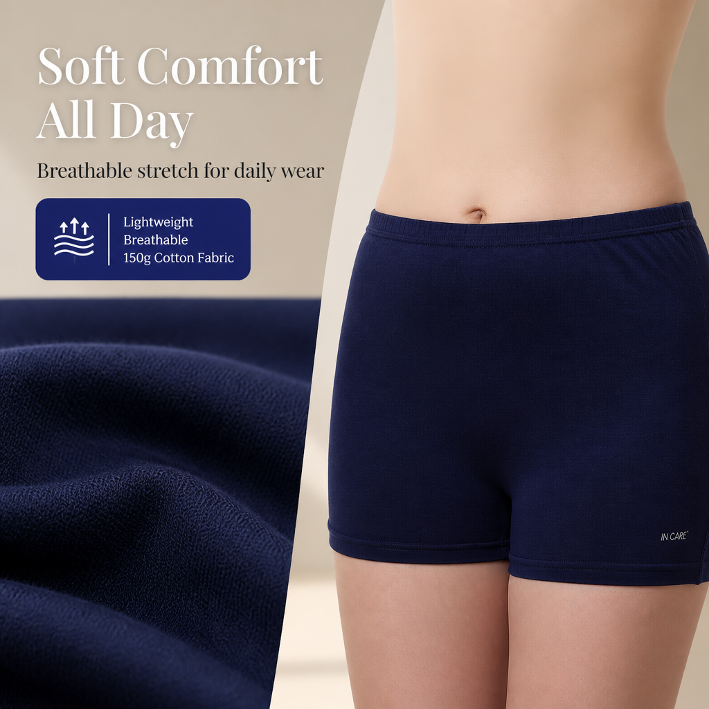 In Care Cotton High Rise Boyshorts | Inner Elastic | Full Coverage