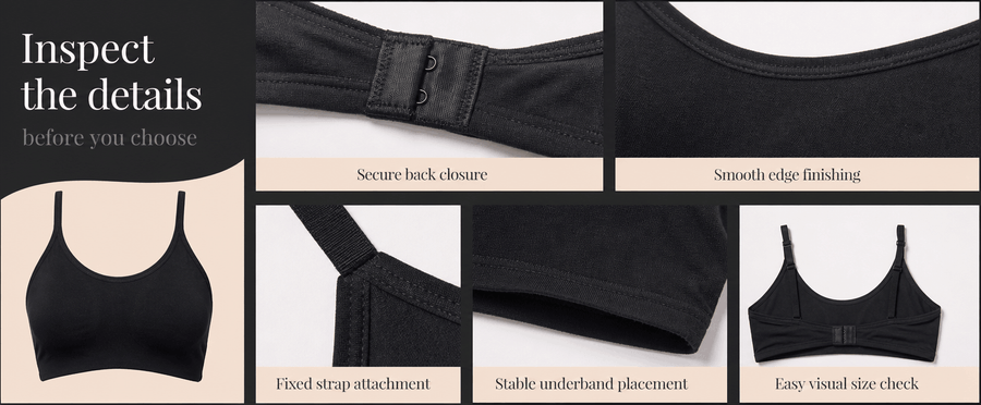 Full Coverage Non-Padded Sports Bra - 6 Colours specification image