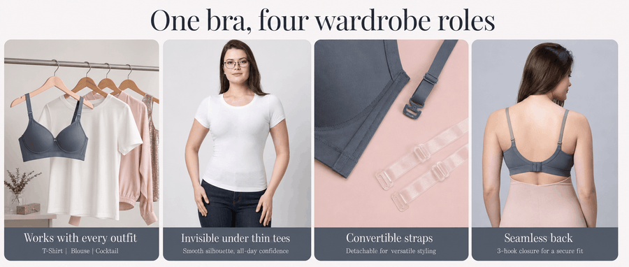 Medium Coverage Padded T-Shirt Bra - B Cup, 6 Colours specification image
