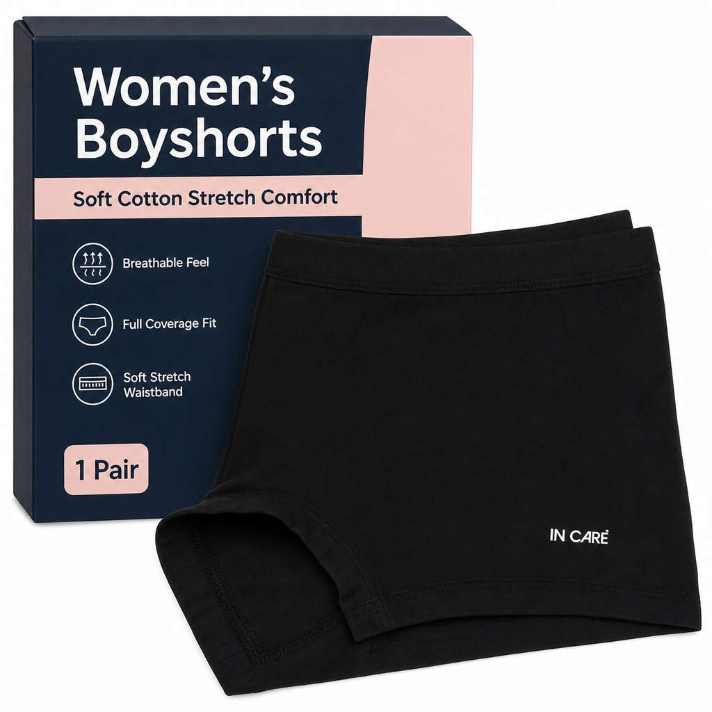 In Care Cotton High Rise Boyshorts | Inner Elastic | Full Coverage