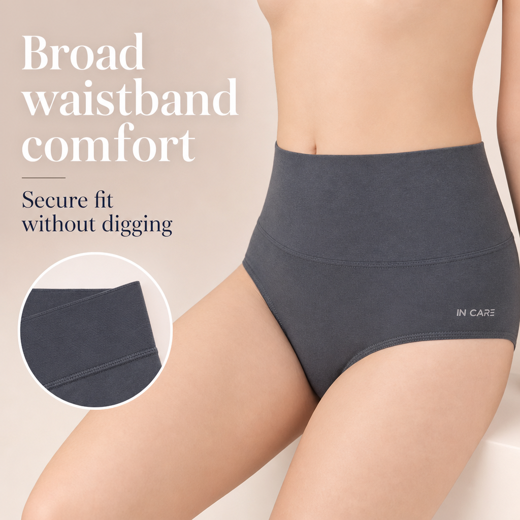Shapewear Tummy Control Panty with Broad Elastic Waistband | Full Coverage