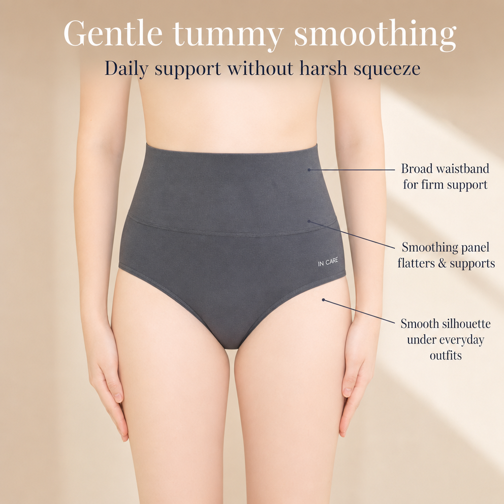 Shapewear Tummy Control Panty with Broad Elastic Waistband | Full Coverage