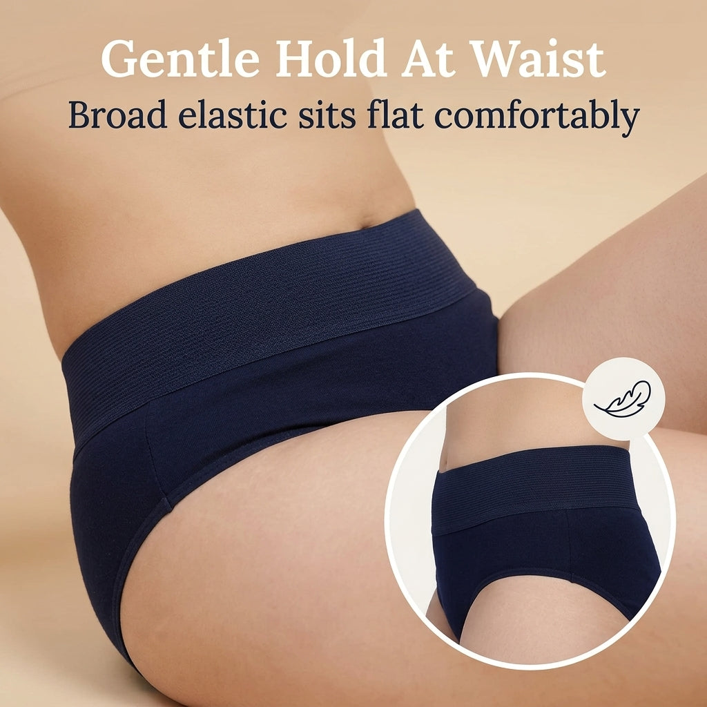 Belly Control Panties for Women | Broad Elastic Waistband | Pack of 3