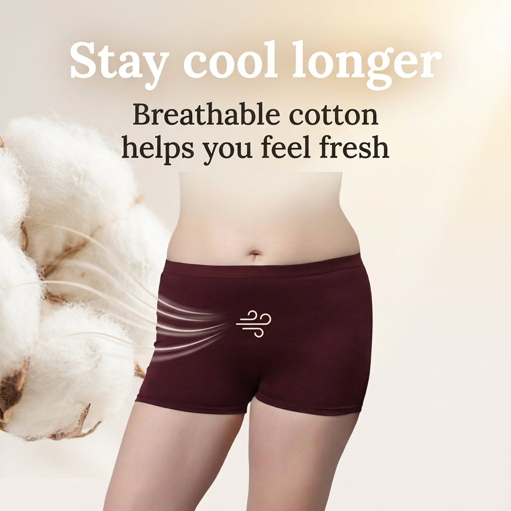 In Care Cotton High Rise Boyshorts | Inner Elastic | Full Coverage