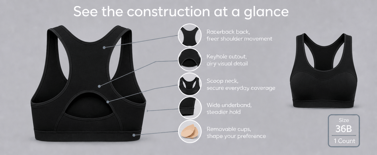 Racerback Comfort & Adjustable Fit