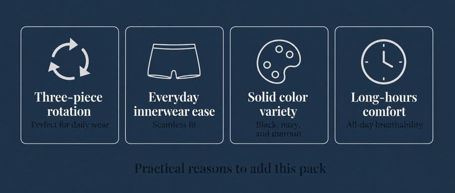 In Care Cotton Hipster Boyshorts – Outer Elastic, Full Coverage, Pack of 3 specification image
