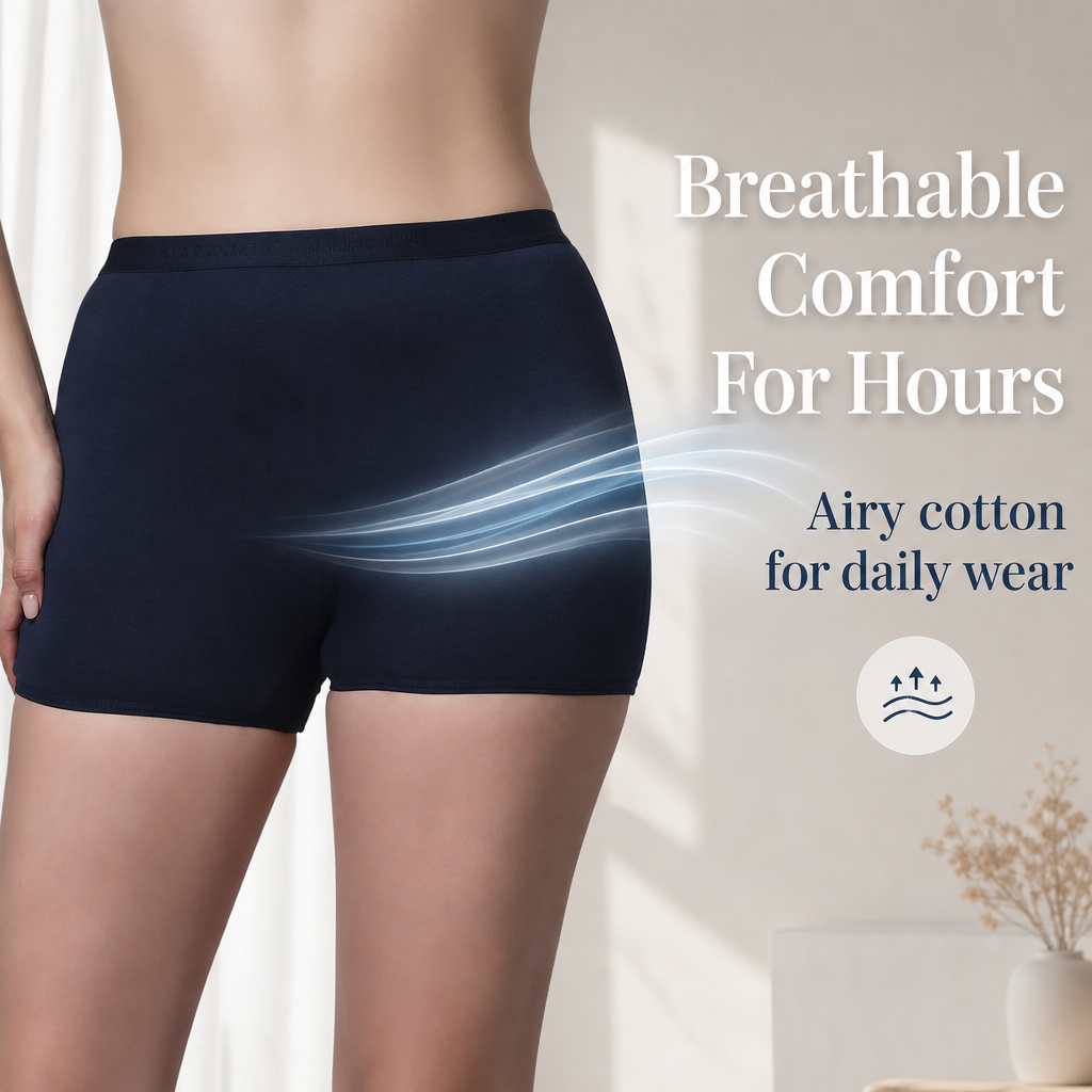 In Care Cotton Hipster Boyshorts | Full Coverage | Pack of 3