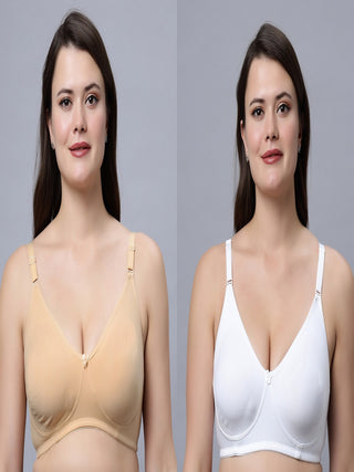 Slider Non-Padded Full Coverage T-Shirt Bra (Pack of 2) Incare