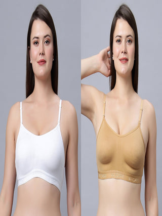 Full Coverage Non-Padded Sports bra (Pack of 2) Incare