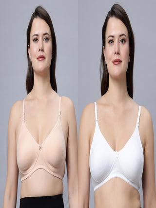 Navya Lightly Padded Full-Coverage T-Shirt bra (Pack of 2) Incare