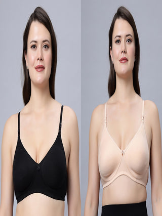 Navya Lightly Padded Full-Coverage T-Shirt bra (Pack of 2) Incare
