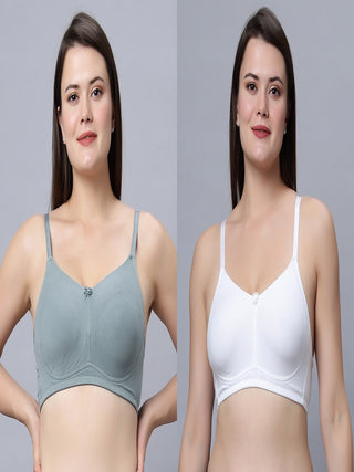 ALPLNIVEA Non-Padded Full Coverage T-Shirt Bra (Pack of 2) Incare