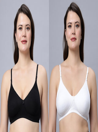Navya Lightly Padded Full-Coverage T-Shirt bra (Pack of 2) Incare