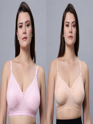 Full Coverage Padded Nursing Bra (Pack of 2) Incare